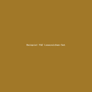 Beispiel FAZ Lesezeichen-Set