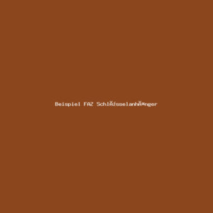 Beispiel FAZ Schlüsselanhänger
