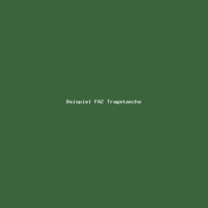 Beispiel FAZ Tragetasche